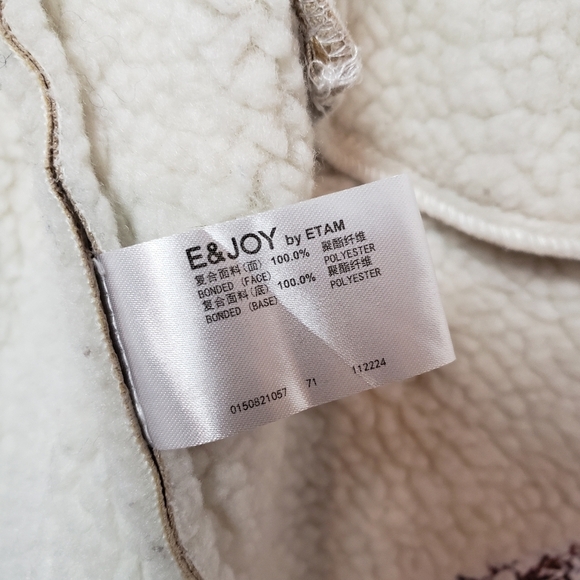 E&Joy by Etam Faux Fur/sherpa/Suede  Womens Coat - Picture 4 of 10